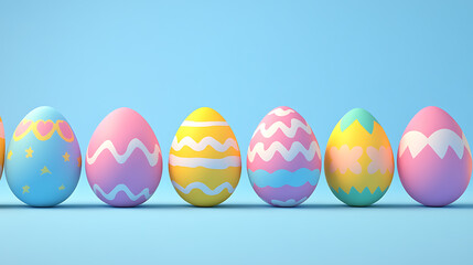 Aufkleber - HAPPY EASTER colorful easter egg illustration