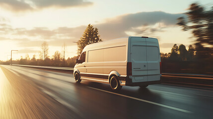 Aufkleber - Logistics company van driving on the autobahn