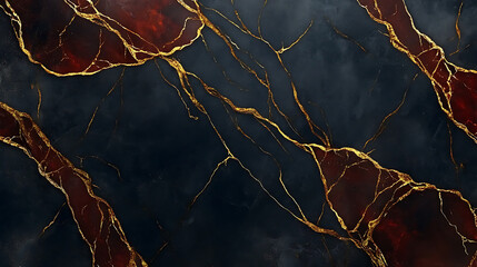 Aufkleber - Luxurious marble texture Elegant gold veins High-end design Fluid art elegance Sophisticated decor Premium aesthetic