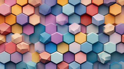 Poster - Abstract hexagon pattern background