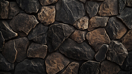 Poster - Free stone wall, dry stone wall background texture, rural design banner