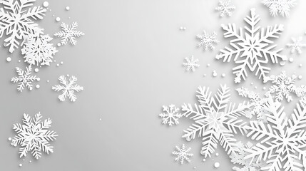 Poster - Grey and white snow background