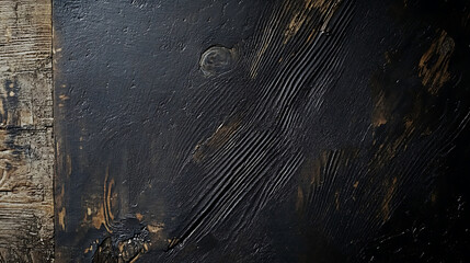 Aufkleber - Wooden table top on black background