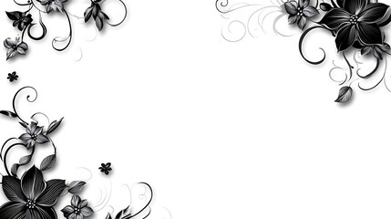 Aufkleber - An elegant black border with a white background