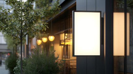 Poster - Business signage design here mockup