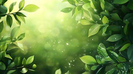 Poster - A natural green background with selective focus