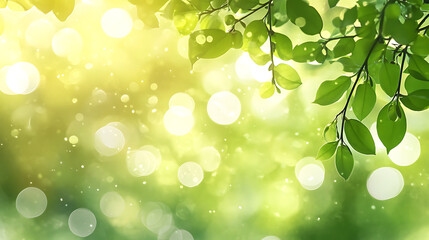 Aufkleber - A natural green background with selective focus