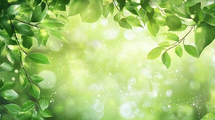 Aufkleber - A natural green background with selective focus