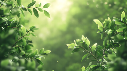 Poster - A natural green background with selective focus
