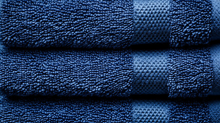 Aufkleber - Dark blue towel cloth texture background, seamless pattern, high-resolution photo