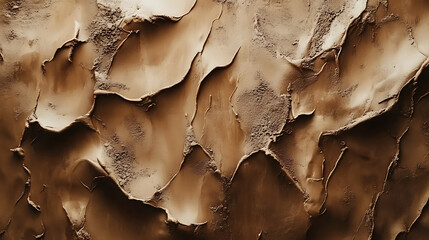 Aufkleber - Soil wall texture of clay house structure, Mud background, Soft picture