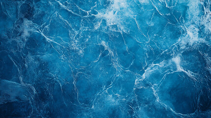 Poster - Water background, Blue water texture, surface of blue swimming pool, Spa concept background, Flat lay, top view, copy space