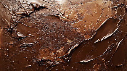 Poster - Abstract brown chocolate metallic background texture concrete or plaster hand made wall