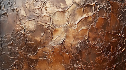 Poster - Abstract brown chocolate metallic background texture concrete or plaster hand made wall