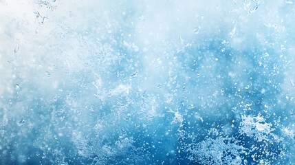 Poster - Texture of splashing clean water on pastel background, beautiful blue and white backdrop