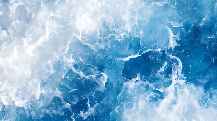 Poster - Texture of splashing clean water on pastel background, beautiful blue and white backdrop