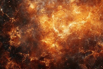 nebula with sun shining on cosmic background, creating a fiery effect in deep space