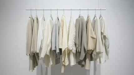 Poster - Minimalist Clothing Display in Neutral Tones