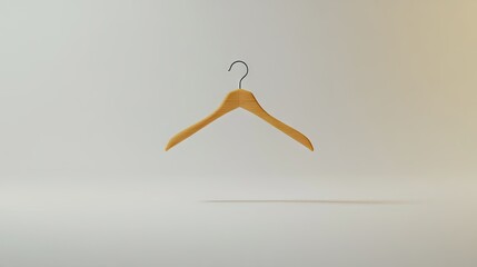 Poster - Wooden Coat Hanger Display in Minimalist Style