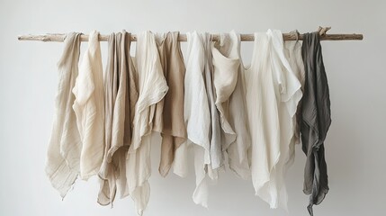 Poster - Elegant Clothing Display on a Minimalist Rack