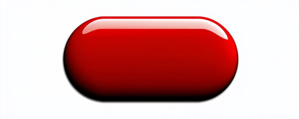 Aufkleber - Red Rounded Corner Button with 3D Effect on White Background