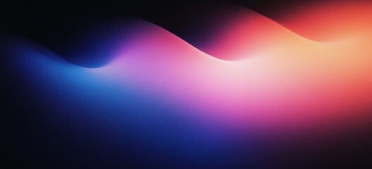 Aufkleber - Abstract gradient background blue purple pink dark glowing texture smooth wave noise flowing design