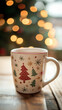 © Broccolini - Christmas mug, hot chocolate, winter drink, warm latte, cup of coffee with chocolate