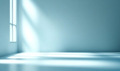 Poster - Minimalist Blue Background with Soft Light for Product Display and Abstract Art