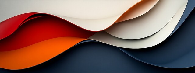 Poster - Minimalist Abstract Background in Red and Orange with Copy Space for Business and Technology