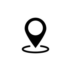 Poster - Map location pin vector icon, vector flat black trendy style illustration for web and app..eps