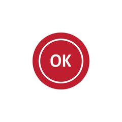Poster - ok button vector icon. vector ok button glyph icon trendy style illustration for web and app..eps