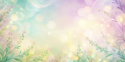 Wall Mural - Pastel Floral Meadow Bokeh Background Soft, Dreamy, and Elegant Design for Spring or Summer Projects