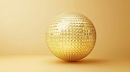 Poster - Golden Sphere with Geometric Pattern Design
