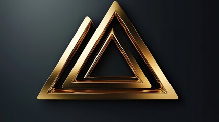 Poster - Golden Triangles Abstract Geometric Design