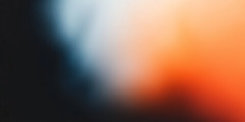 Poster - Gradient Background with Orange Band Minimalist Abstract Design Smooth Blend