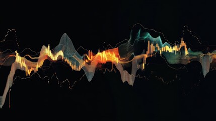 Aufkleber - A forex trading graph with candlestick patterns, representing fluctuations in financial markets for investment and economic analysis