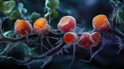 Poster - Close-up of red blood cells in a blood vessel, showcasing their essential role in hematology and immune response, vital to human health and survival.