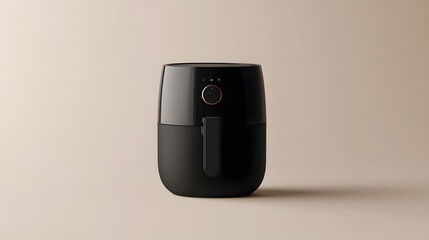 Poster - A compact electric air fryer with a modern design, displayed on a clean neutral background.
