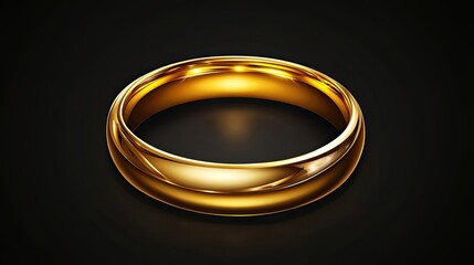 Canvas Print - A Gold Ring on a Dark Background