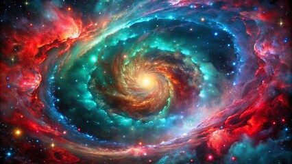 Wall Mural - a cosmic dance of stellar dust and nebular swirls, encompassing a bright center of creation
