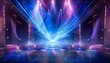 © Raffaza - Vibrant stage with colorful lights and effects.