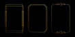 © Pedas Menyala - Gold art deco vector frame isolated on black background