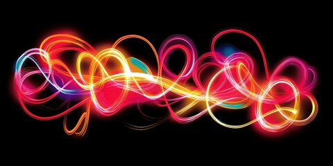 Poster - A colorful, glowing line of light that appears to be moving