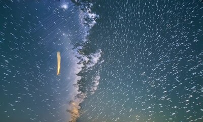 Wall Mural - abstract night sky spinning