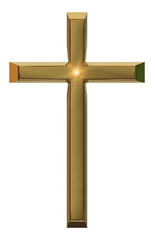 cross goldnen on a white background