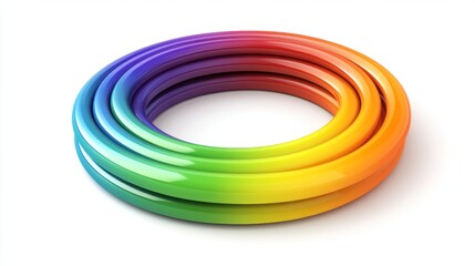 Poster - colorful spiral of vibrant rainbow hues in smooth plastic material