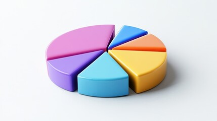 Poster - Colorful Pie Chart Segments Representing Data Analysis Concept