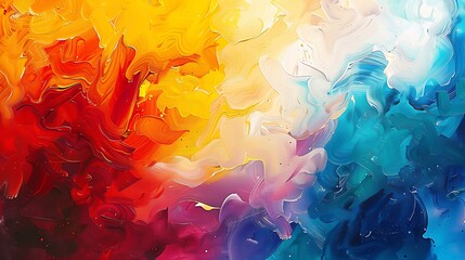Poster - vibrant abstract painting with swirling colors and rich textures. expressive and dynamic artwork.