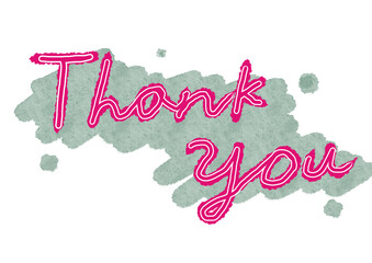 Wall Mural - thank you typography graphic