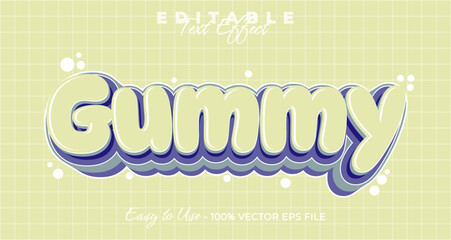 Poster - Gummy text effect, simple and trendy bold graphic style, editable text
